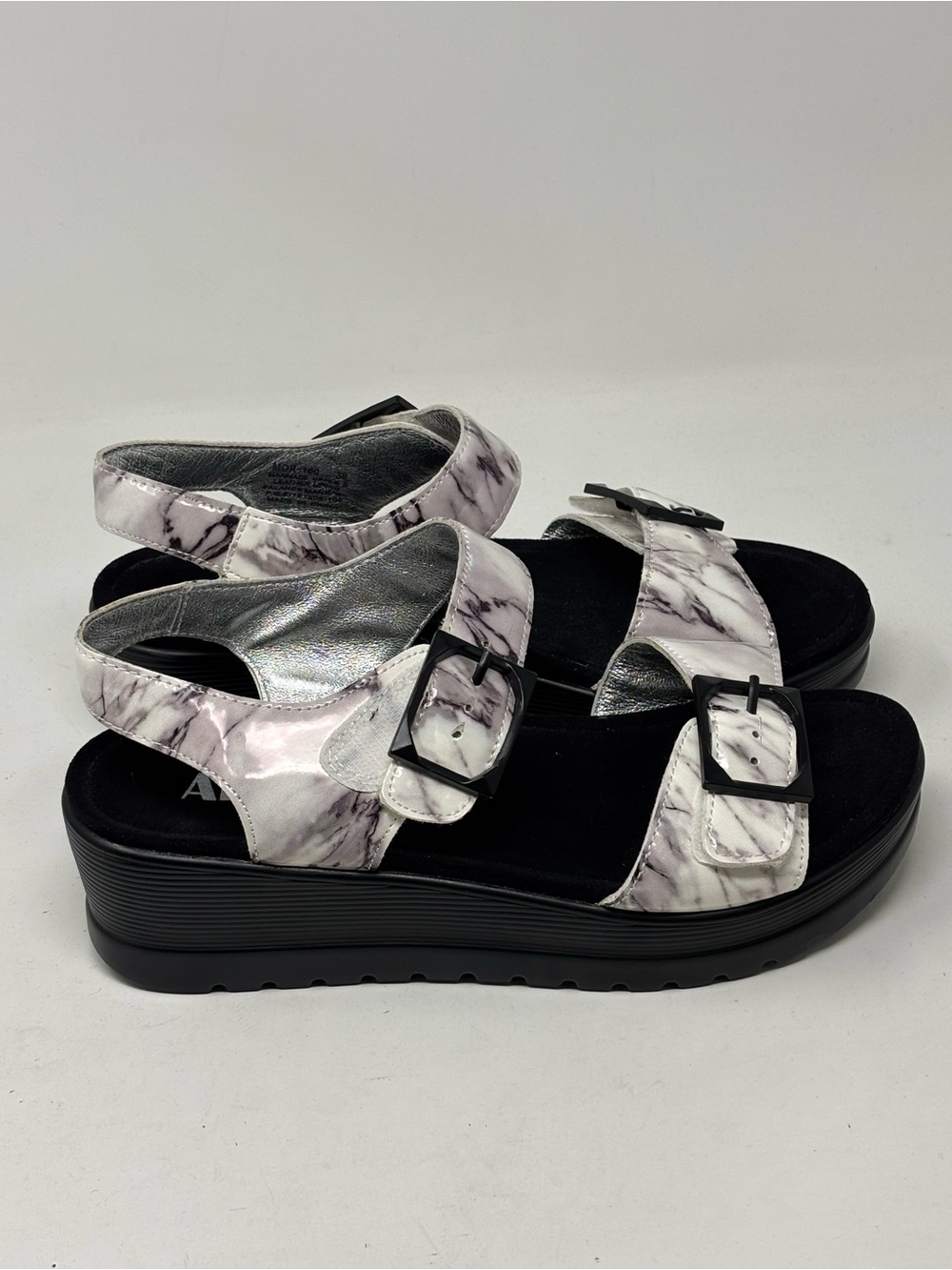 Alegria Morgyn pretty things chunky sandals marbleized platform size 38 (8-8.5) - Picture 4 of 10